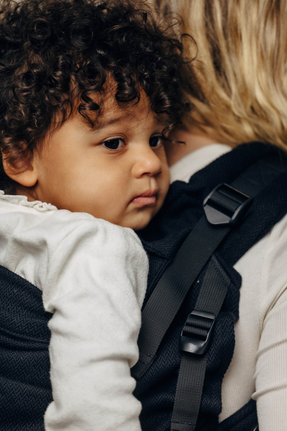 LennyLamb LennyPreschool Marsupio per Bambini - Little Herringbone Ebony Black