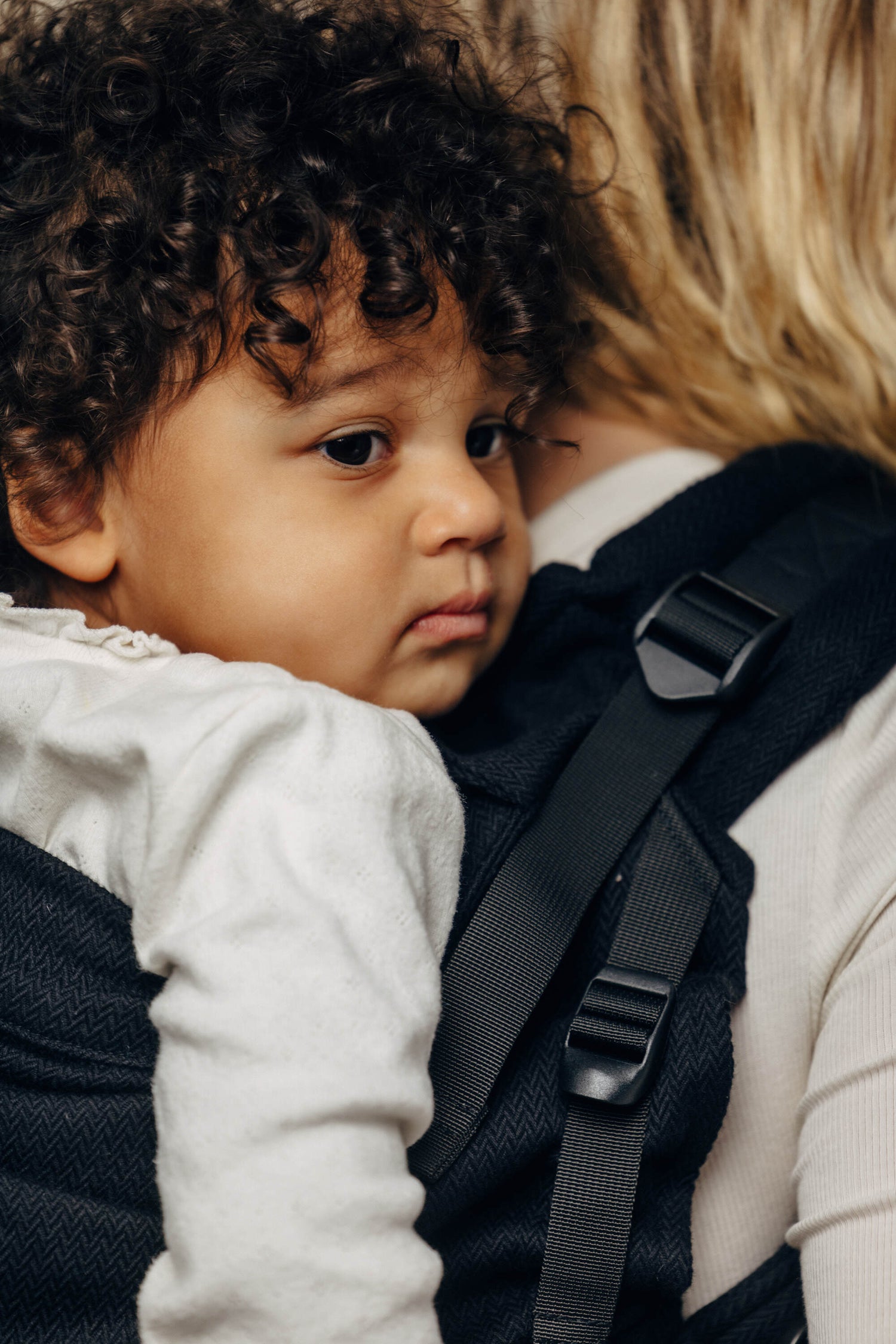 LennyLamb LennyPreschool Marsupio per Bambini - Little Herringbone Ebony Black