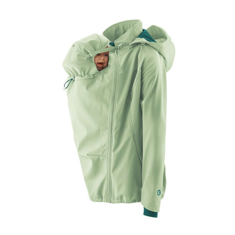 Shop Mamalila Mamalila Softshell Babywearing Jacket Allrounder - Mint at Babymaxi