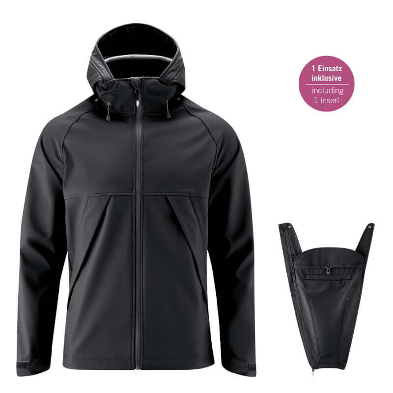 Shop Mamalila Mamalila Softshell Allrounder Jacket for men - Black at Babymaxi