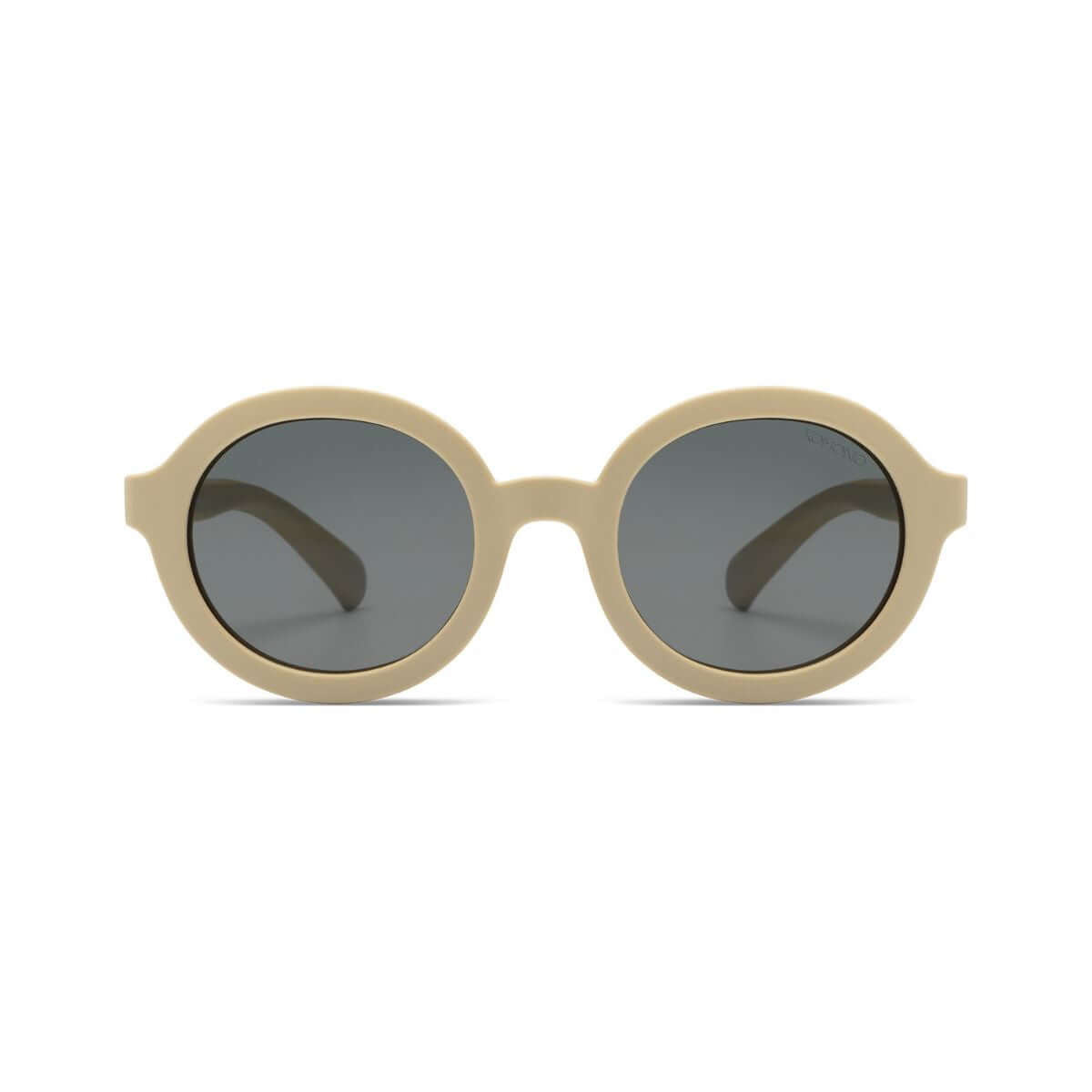 Baby Sunglasses - UV Protection for Babywearing in soft beige with polarized grey lenses | Babymaxi