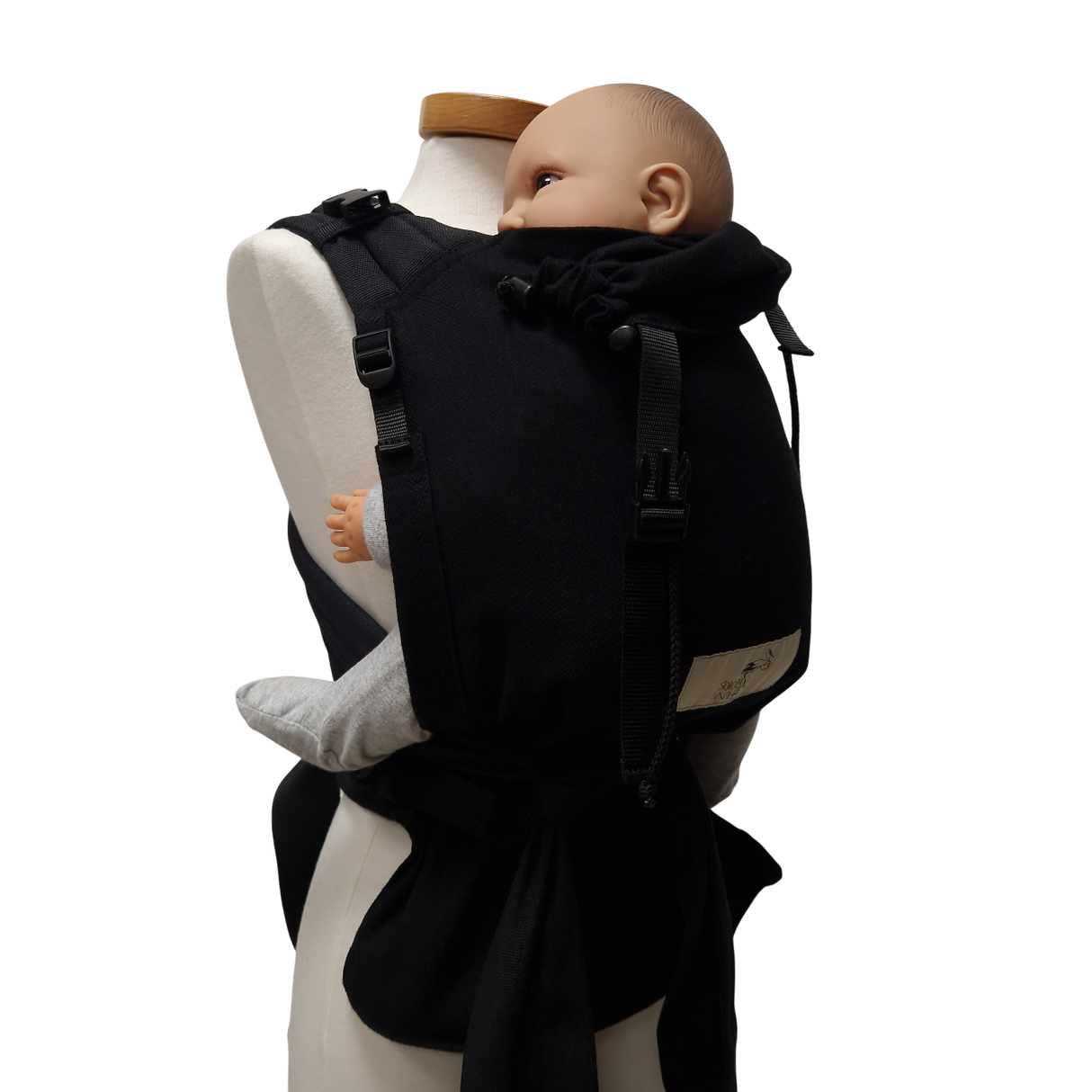 Storchenwiege Talemo Half-Buckle Marsupio Portabebè - Black
