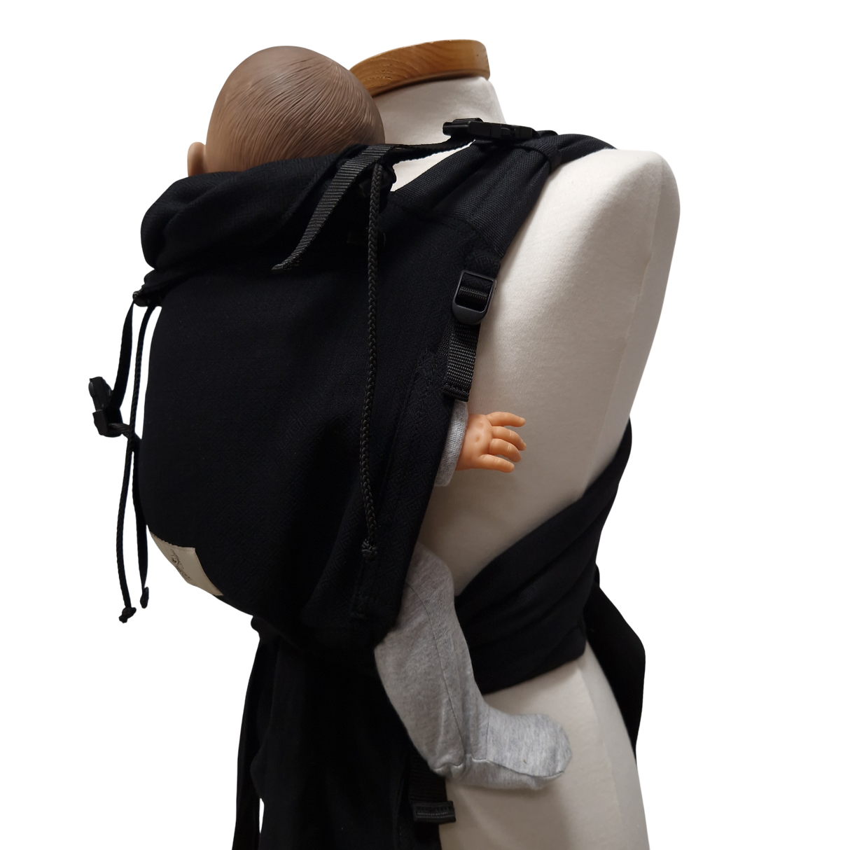 Storchenwiege Talemo Half-Buckle Marsupio Portabebè - Black