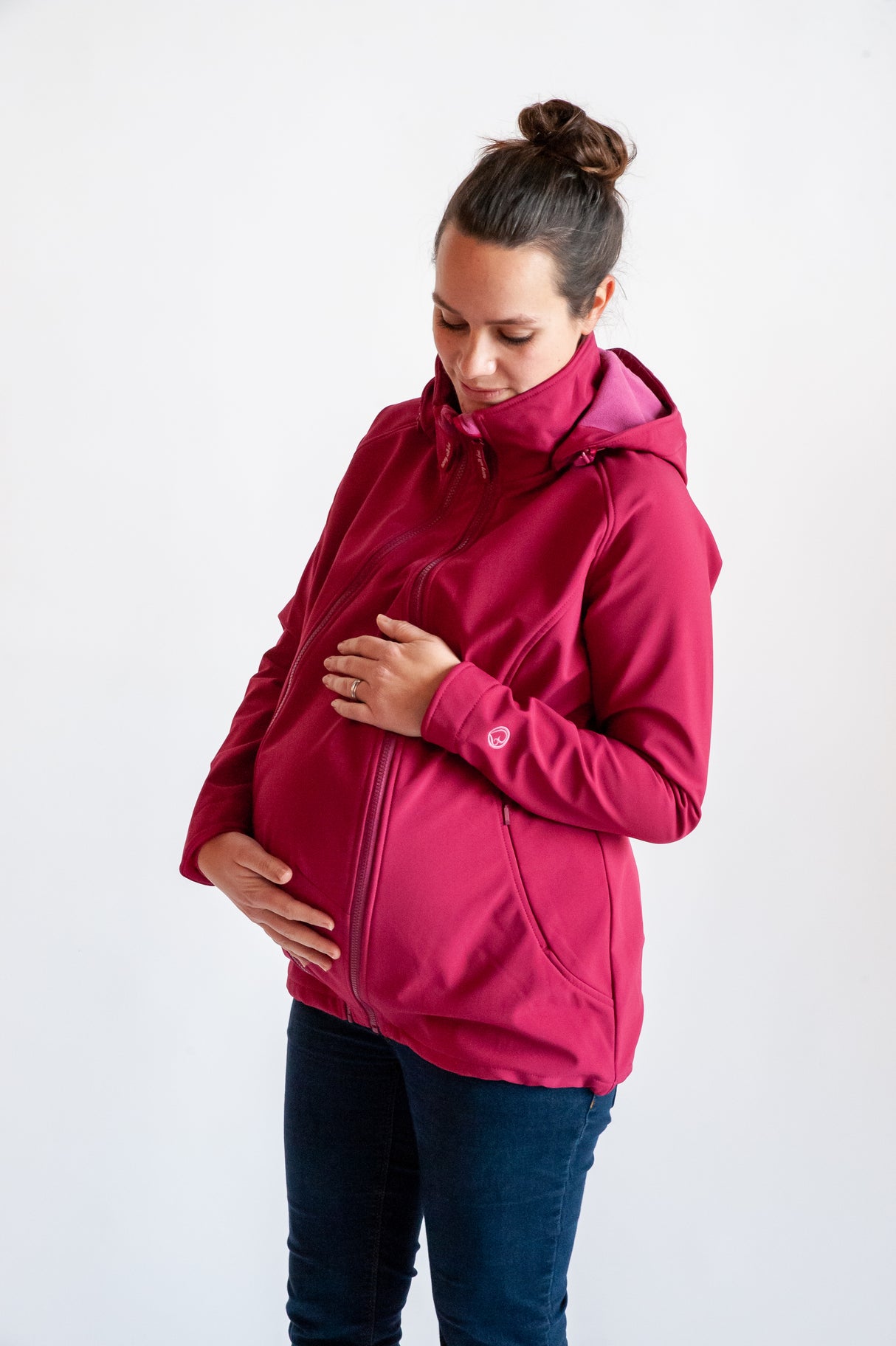 Mamalila Softshell Giacca Portabebè Allrounder - Berry