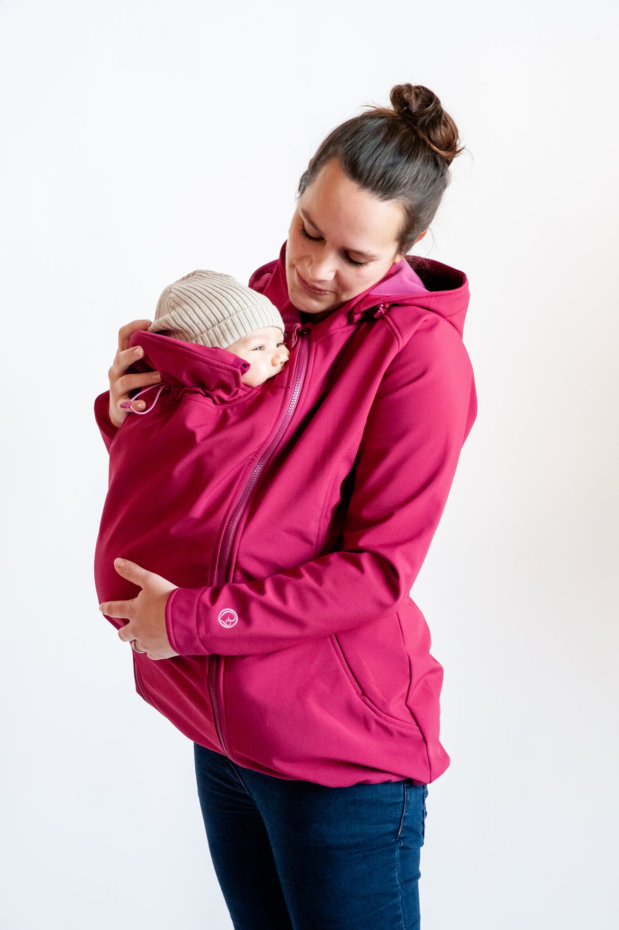 Mamalila Softshell Giacca Portabebè Allrounder - Berry