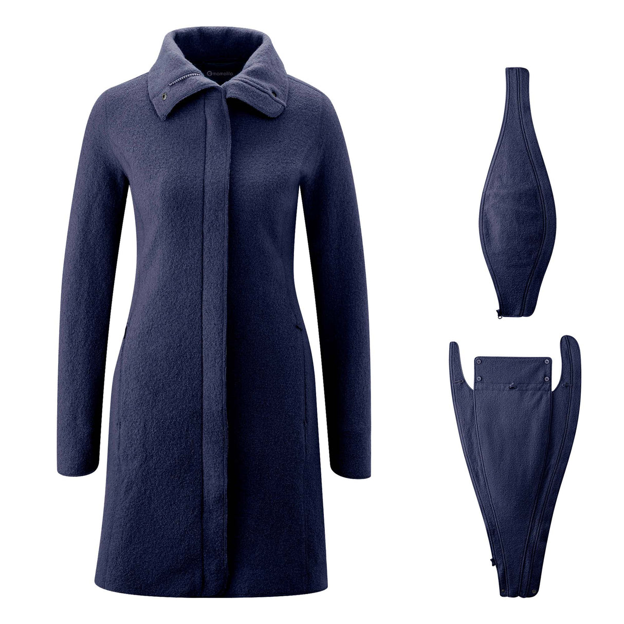 Mamalila Eco Wool Cappotto Portabebè Oslo - Navy