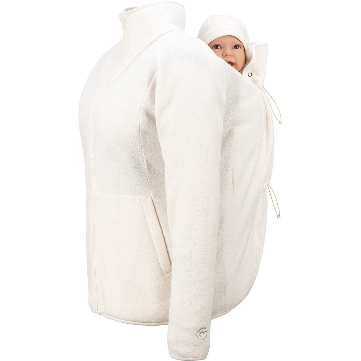 Mamalila Basel Marsupio Portabebè Giacca in Pile – Off White