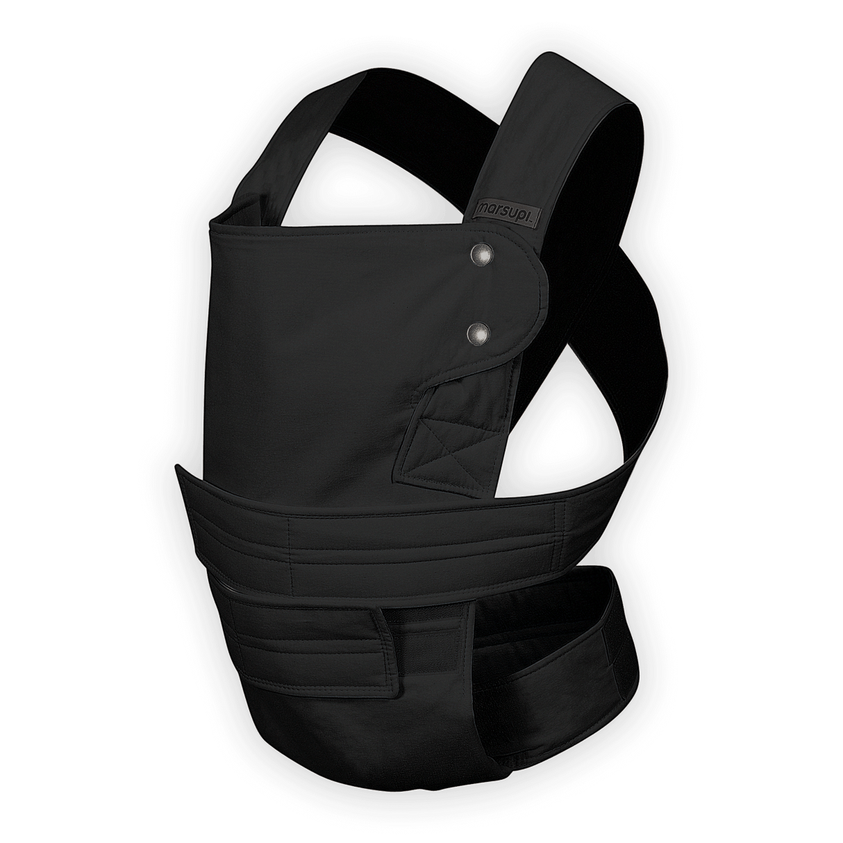 Marsupi Classic - Black baby carrier featuring ergonomic design and Velcro system | Babymaxi
