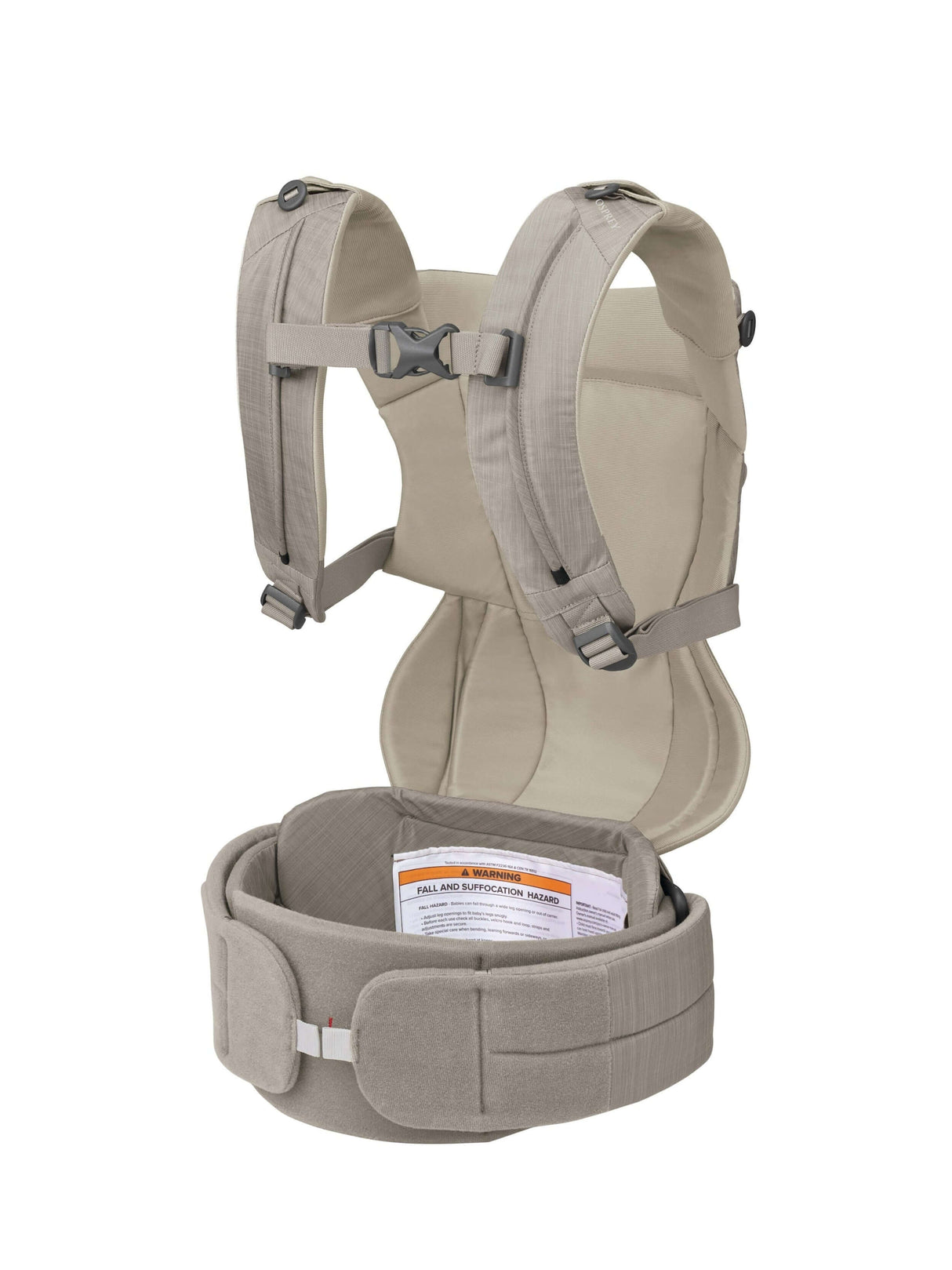 Osprey Poco Soft Child Carrier LT - Tan Concrete lightweight baby carrier with adjustable straps and comfortable design | Babymaxi