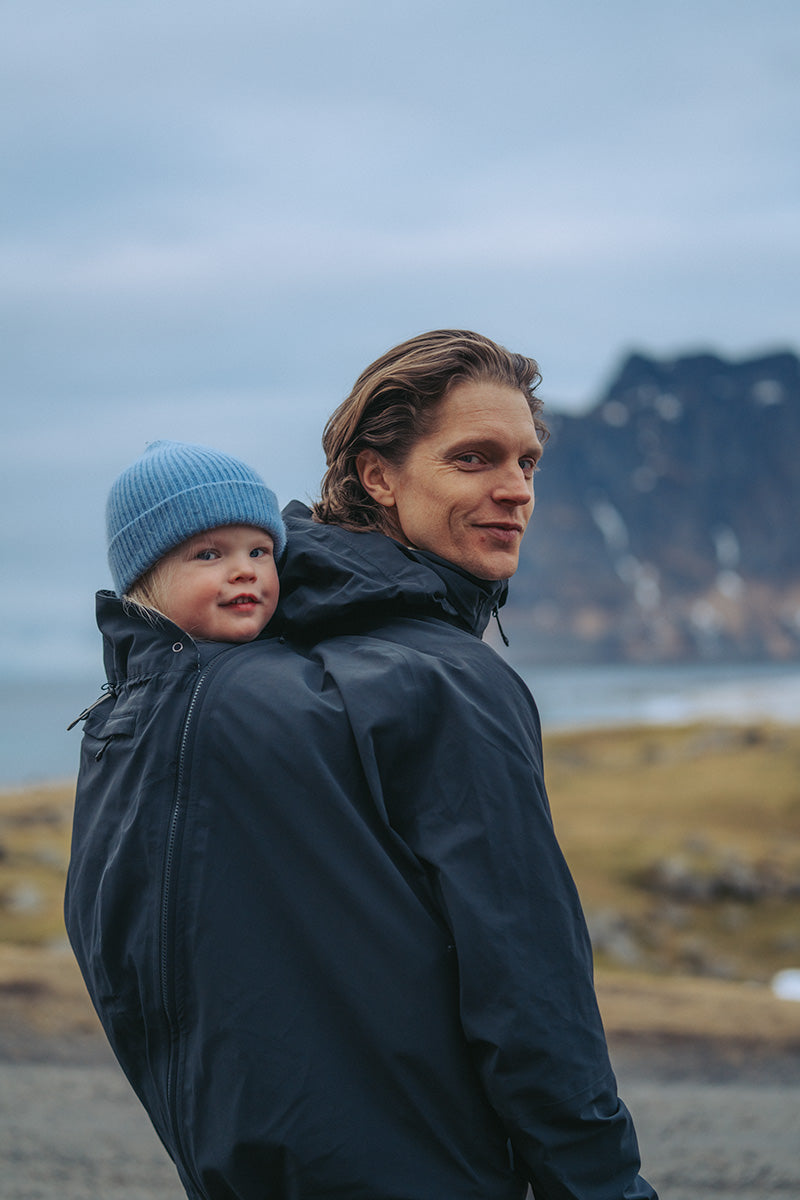 Mamalila Explorer Papà Giacca Portabebè Impermeabile - Black