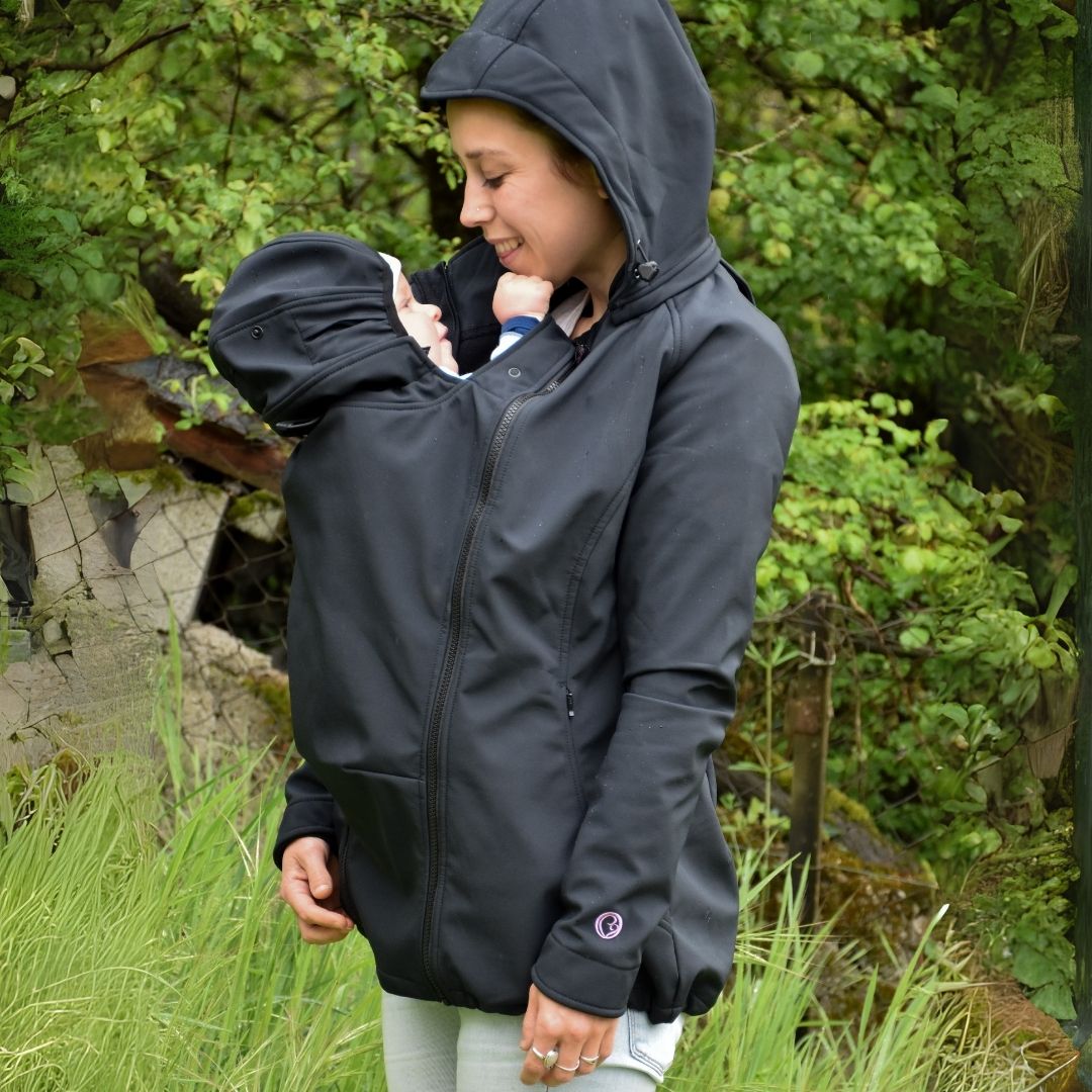 Mamalila Softshell Giacca Portabebè Allrounder - Black