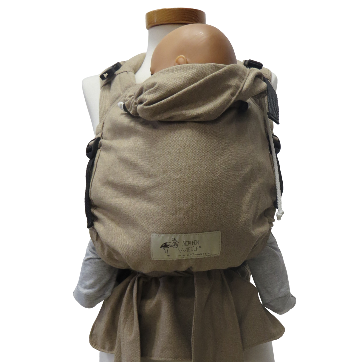 Storchenwiege Talemo Half-Buckle Marsupio Portabebè - Sabbia