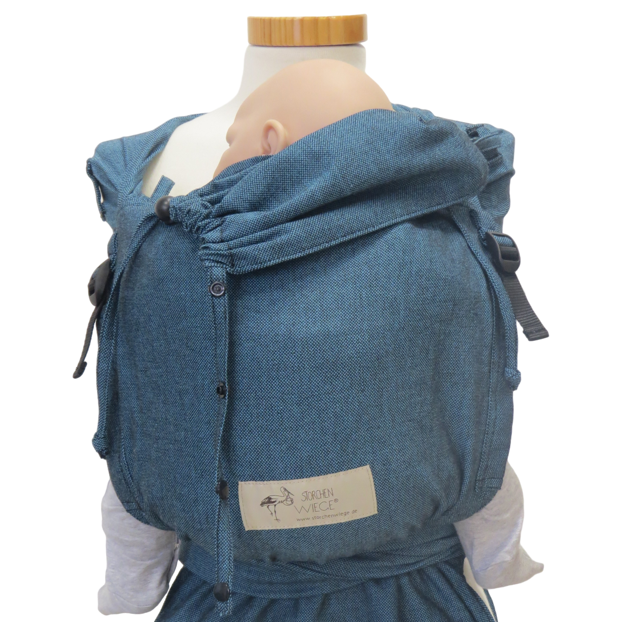 Storchenwiege Wrap Marsupio Portabebè - Turchese