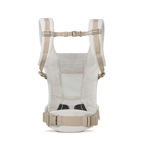 Ergobaby Adapt SoftFlex Mesh: Natural Beige baby carrier back view showcasing breathable cool mesh material | Babymaxi