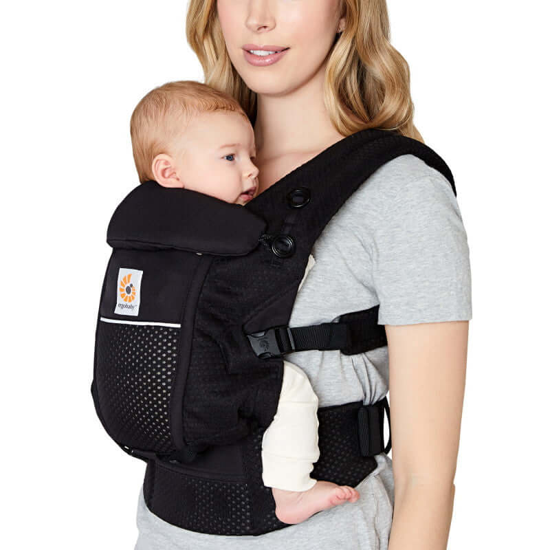 Ergobaby Adapt SoftFlex Mesh - Onyx Black baby carrier with breathable mesh for cool comfort | Babymaxi