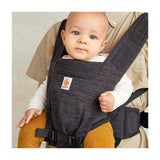 Ergobaby Aerloom, Lightweight & Breathable - Charcoal Black baby carrier with baby, showing comfort and versatility | Babymaxi