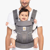 Ergobaby Omni Breeze - Graphite Grey baby carrier with breathable mesh for comfort and airflow | Babymaxi