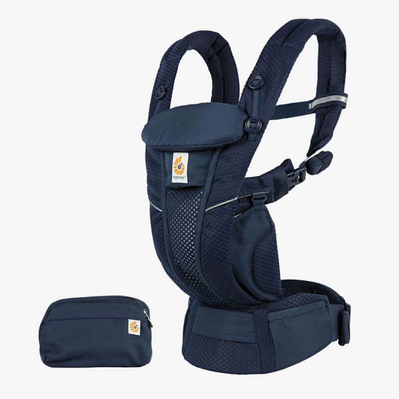 Ergobaby Omni Breeze - Midnight Blue ergonomic baby carrier featuring SoftFlex Mesh for breathability | Babymaxi