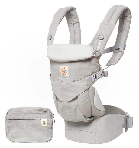 Ergobaby Omni Classic Cotton Carrier - Pearl Grey with detachable storage bag, ergonomic babywearing solution | Babymaxi