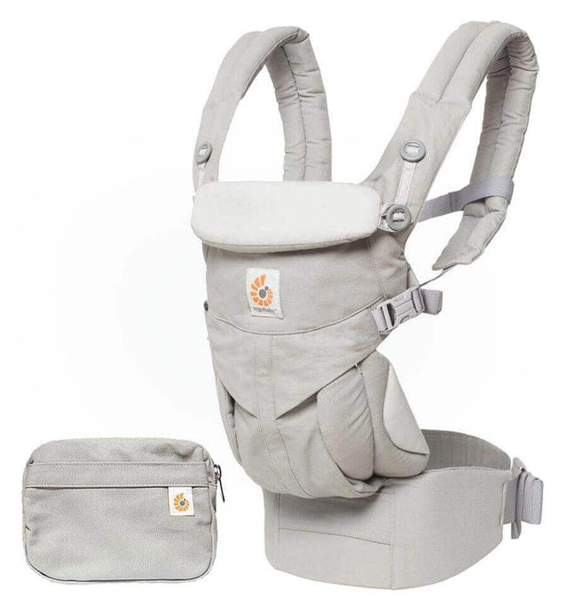 Ergobaby Omni Classic Cotton Carrier - Pearl Grey with detachable storage bag, ergonomic babywearing solution | Babymaxi