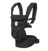 Ergobaby Omni Classic Cotton Carrier - Pure Black, ergonomic baby carrier, soft cotton comfort, supports newborn to toddler | Babymaxi