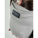 Isara The One - Misty Linen baby carrier in sage green, showcasing premium quality, soft, and breathable linen fabric | Babymaxi