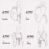 4 way gripping styles for baby carriers: Classic, Easy, On-the-Go, and Cool | Babymaxi