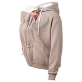Mamalila Babywearing Hoodie London - Sand with baby pouch for comfort and style | Babymaxi
