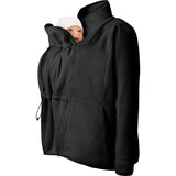Mamalila Basel Baby Carrier Fleece Jacket – Black, features cozy design for parent and baby, perfect for cold weather walks | Babymaxi