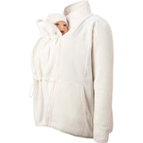 Mamalila Basel Baby Carrier Fleece Jacket – Off White with a baby pouch for warmth and comfort | Babymaxi