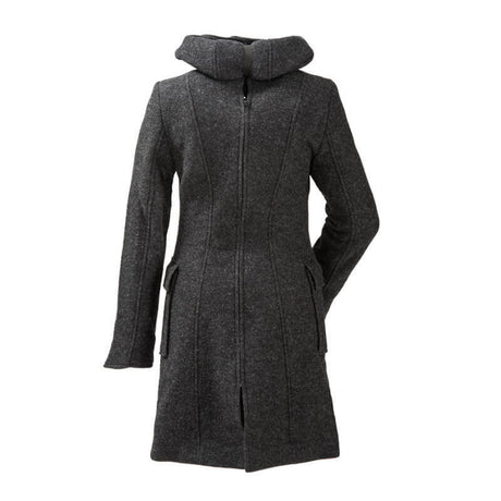 Mamalila Hooded Babywearing Coat Vienna - Anthracite, stylish boiled wool coat with hood, perfect for all weather | Babymaxi