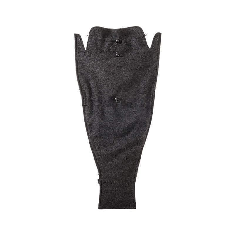 Mamalila Hooded Babywearing Coat Vienna - Anthracite, versatile boiled wool design, windproof lining, babywearing comfort | Babymaxi