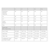 Size chart for Mamalila Softshell Allrounder Babywearing Jacket for men - Black showing measurements | Babymaxi