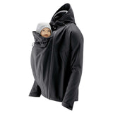 Mamalila Softshell Allrounder Babywearing Jacket for men - Black with baby insert for wind and rain protection | Babymaxi