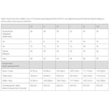 Mamalila Softshell Babywearing Jacket Allrounder - Black size chart for XS, S, M, L, XL, XXL | Babymaxi