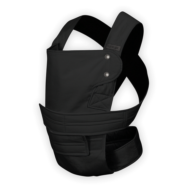 Marsupi Classic - Black baby carrier featuring ergonomic design and Velcro system | Babymaxi