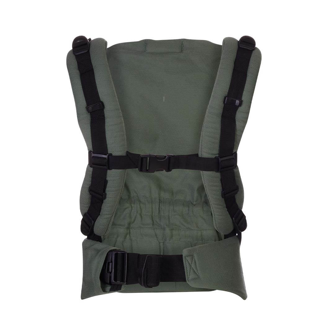 Quokkababy E-Carrier - Green Diamond ergonomic baby carrier in green fabric | Babymaxi