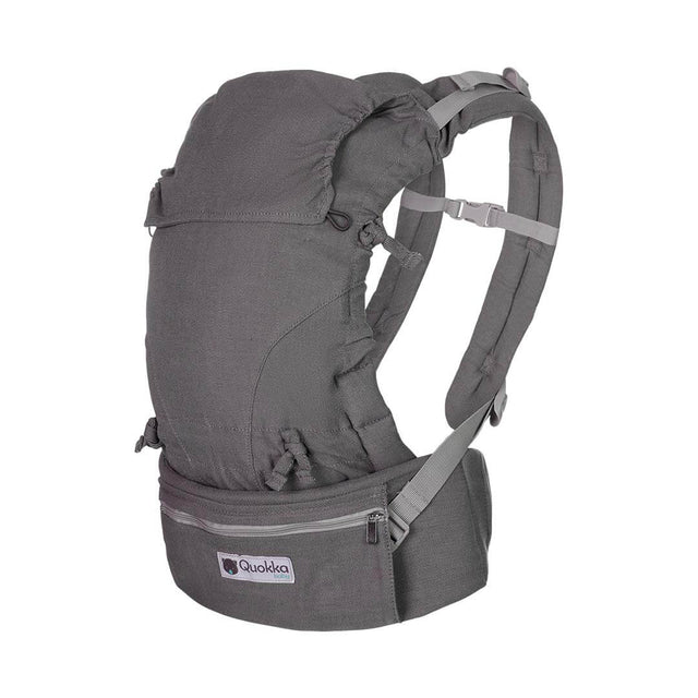 Quokkababy E-Carrier - Light Grey ergonomic baby carrier made from organic cotton | Babymaxi
