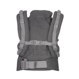 Quokkababy E-Carrier - Light Grey ergonomic baby carrier back view showcasing adjustable straps | Babymaxi