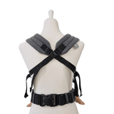 Stochenwiege Valeno Baby Carrier - Graphite back view with ergonomic straps for comfort and support | Babymaxi