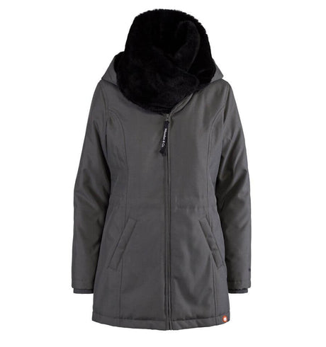 Wombat & Co. London - Wallaby Babywearing Coat - Grey & Black with faux fur collar | Babymaxi