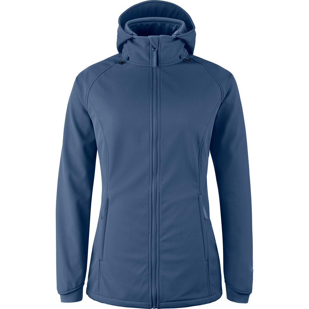 Mamalila Softshell Babywearing Jacket Allrounder Fit Navy, front view for solo wear